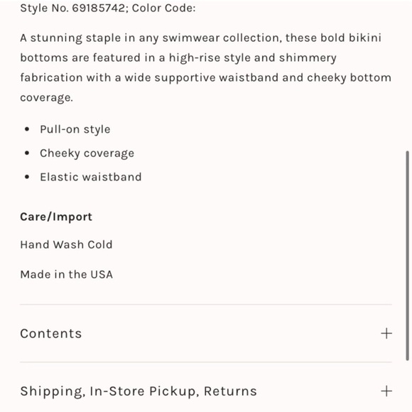 ‼️WOW‼️Montce Mauve Sparkle High Rise Bikini Bottom - S new with tags‼️ - Picture 7 of 16